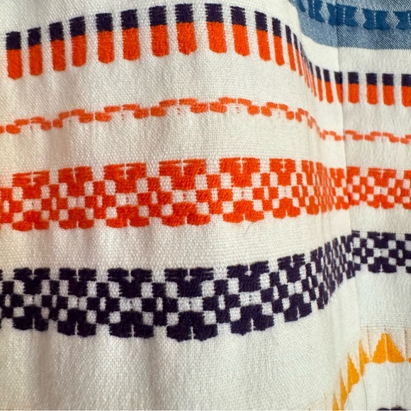 Trina Turk Jacket Blazer Size 8 Beatrix Tribal Embroidered Colorful Zip Up - Picture 12 of 16